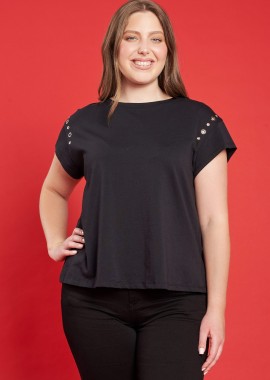 - PRBT T-shirt βαμβακερό με μεταλλικά στοιχεία