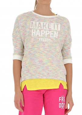 Freddy - Μπλούζα Μακρυμάνικη Freddy Make It Happen S8-C-WS185L02H00-MC1 Γυναικείο