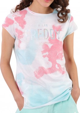Freddy - Μπλούζα Κοντομάνικη Freddy S9WCLT4 Short Sleeve T-Shirt T-SHIRT S9WCLT4-WDP- Γυναικείο