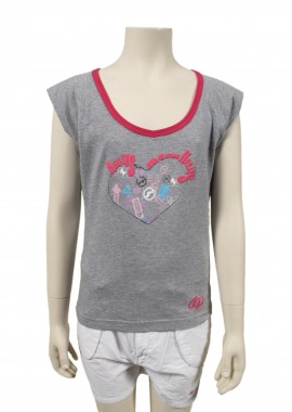 Heelys - Μπλούζα Κοντομάνικη Heelys Print S9-SS-65-HGRE/RA Κορίτσι