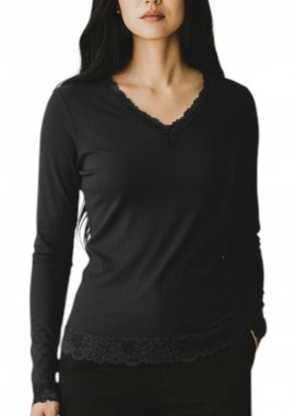 Hanro - Φανελάκι Hanro Μακρυμάνικο Top Collection Ls 079246-0199 Γυναικείο