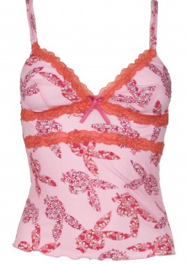 Playboy - Φανελάκι Playboy Logo Print P503A-PINK Γυναικείο