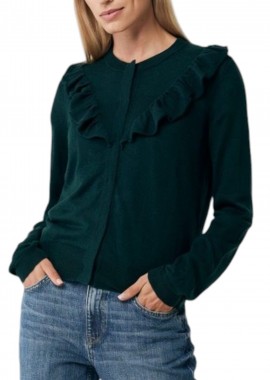 Mexx - Ζακέτα Mexx Knitted With Ruffles JO0972036W-Dark Green Γυναικείο