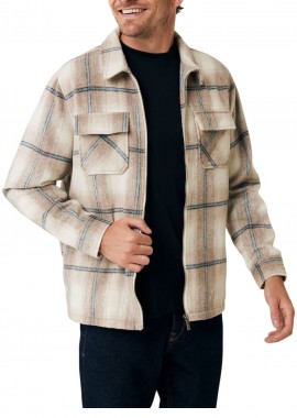 Mexx - Πουκάμισο Μακρυμάνικο Mexx With Zipper MF006401643M-CREAM Ανδρικό