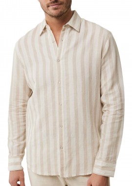 Mexx - Πουκάμισο Μακρυμάνικο Mexx Striped MF007202751M-Sand Ανδρικό