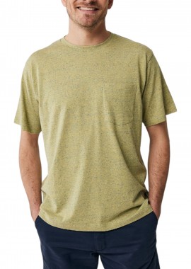 Mexx - Μπλούζα Κοντομάνικη Mexx Nep yarn t-shirt with chest pocket MF007806641M-Lime Yellow Ανδρικό