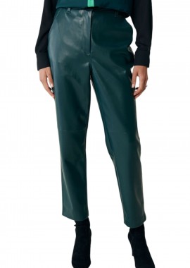 Mexx - Παντελόνι Δερμάτινο Mexx Δερματίνη NO1327036W-Dark Green Γυναικείο