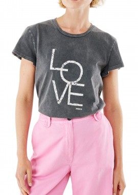 Mexx - Μπλούζα Κοντομάνικη Mexx Flutter TU2136023W-Dark Grey Γυναικείο