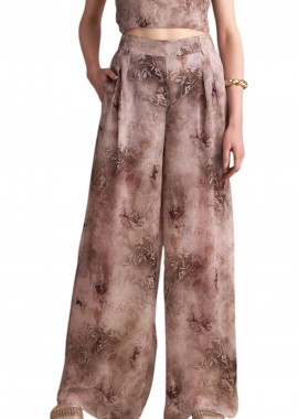 Attrattivo - Παντελόνι Υφασμάτινο Attrattivo Εμπριμέ Με Διαφάνεια 9920639-MULTICOLOR Γυναικείο