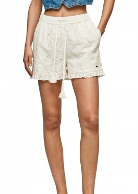 Pepe Jeans - Σορτς Pepe Jeans Cleva PL801028-800-WHITE Γυναικείο