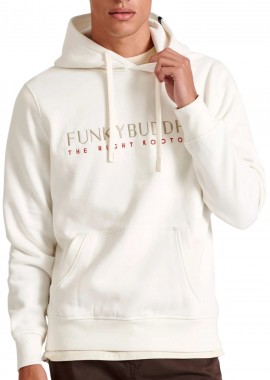 Funky Buddha - Μπλούζα Μακρυμάνικη Funky Buddha Με Κέντημα Στο Στήθος FBM010-006-06-OFF WHITE Ανδρικό