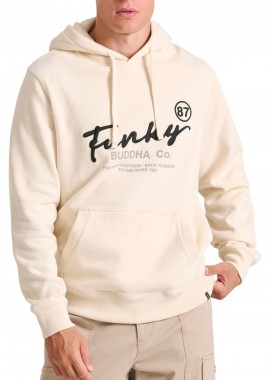 Funky Buddha - Μπλούζα Μακρυμάνικη Funky Buddha Relaxed Fit With Embroidery On The Chest FBM010-013-06-CHALK Ανδρικό