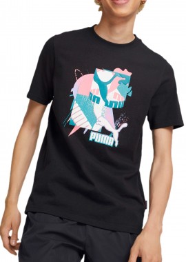 Puma - Μπλούζα Κοντομάνικη Puma Fandom Graphic 536108-01 Ανδρικό