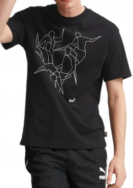 Puma - Μπλούζα Κοντομάνικη Puma Players Lounge Graphic Tee 536853-01 Ανδρικό