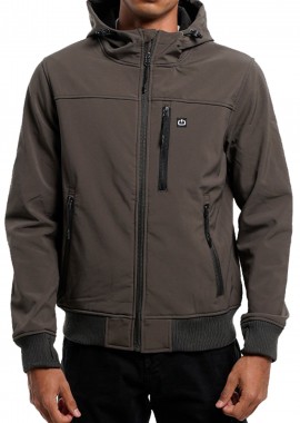 Emerson - Μπουφάν Emerson Soft Shell Ribbed With Hood 222.EM11.50-HAKI Ανδρικό