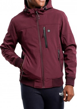 Emerson - Μπουφάν Emerson Soft Shell Ribbed With Hood 222.EM11.50-WINE Ανδρικό
