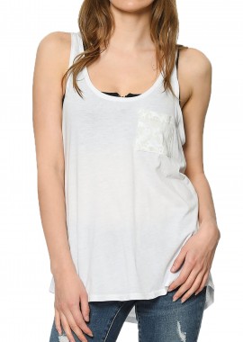 Vans - Μπλούζα Αμάνικη Vans Pocket VN0006K52VZ1-WHITE Γυναικείο