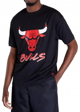 New Era - Μπλούζα Κοντομάνικη New Era Chicago Bulls NBA Script 60284738-001 Ανδρικό