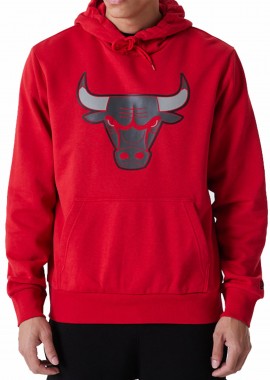New Era - Μπλούζα Μακρυμάνικη New Era Chicago Bulls NBA Outline Logo Hoodie 60292291-600 Ανδρικό