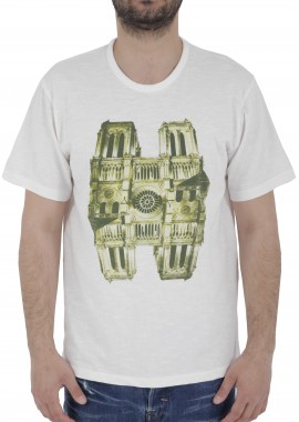 Tee Library - Μπλούζα Κοντομάνικη Tee Library Notre Dame De Paris MAES-0037-OFFWHITE Ανδρικό