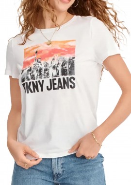DKNY - Μπλούζα Κοντομάνικη DKNY City Graphic Logo E31F3DNA-WHT Γυναικείο