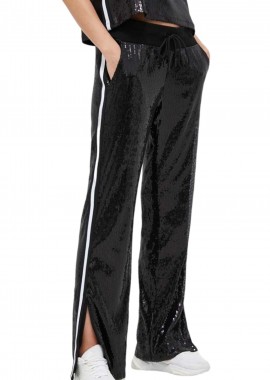 DKNY - Παντελόνι Υφασμάτινο DKNY Sequin Track DP3P3281-BLK Γυναικείο