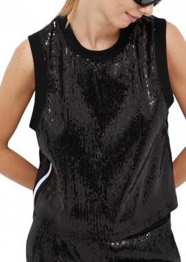 DKNY - Top DKNY Sequin Muscle DP3T9428-BLK Γυναικείο