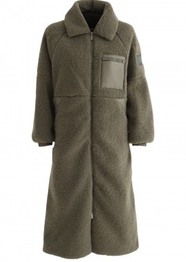 DKNY - Παλτό DKNY Long Line Sherpa DJ4J6029-VFT Γυναικείο