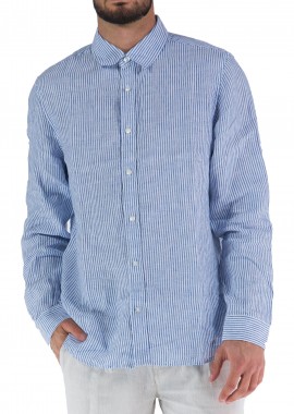 Guess - Πουκάμισο Μακρυμάνικο Guess Nautical Stripe Linen M3GH29WFA00-F73J Ανδρικό