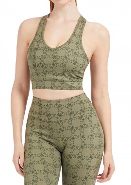 Guess - Μπουστάκι Guess New Caitlin Logomania Active T V2BP07MC03W-P85O Γυναικείο