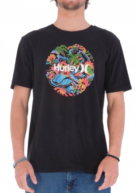 Hurley - Μπλούζα Κοντομάνικη Hurley Evd Wash Paradise Trip MTS0029930-H010 Ανδρικό