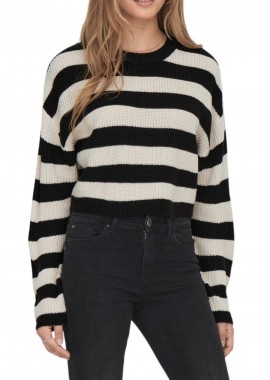 Only - Πουλόβερ Only Onlmalavi Cropped 15284453-BLACK-WIDE Γυναικείο