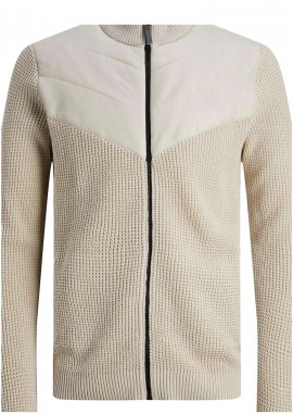 Jack & Jones - Ζακέτα Jack & Jones Jcoblack Knit Hybrid Bf 12245217-Moonbeam Ανδρικό