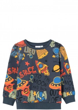 Name It - Μπλούζα Μακρυμάνικη Name It Nelson Sweat 13221572-India Ink Αγόρι