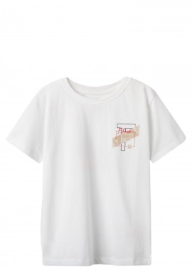 Name It - Μπλούζα Κοντομάνικη Name It Nkmvelix 13228237-Bright White-West Coast Αγόρι