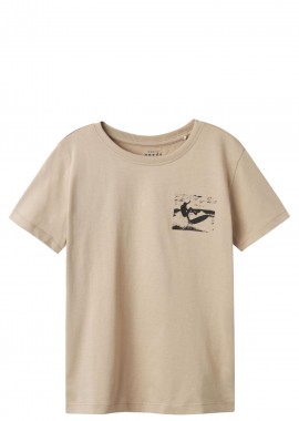 Name It - Μπλούζα Κοντομάνικη Name It Nkmvelix 13228237-Pure Cashmere-Adventure Αγόρι