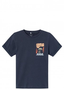 Name It - Μπλούζα Κοντομάνικη Name It Nkmheppi 13229923-India Ink Αγόρι