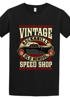 GILDAN - Ανδρική μπλούζα Vintage Rockabilly