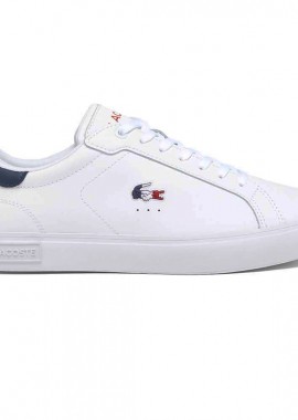 LACOSTE - LACOSTE ΑΝΔΡΙΚΟ SNEAKER POWER COURT 49SMA0080407 WHT/NVY/RED