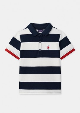 SERGENT MAJOR - Παιδική Μπλούζα για Αγόρια Navy Polo ΛΕΥΚΟ