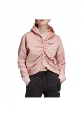 adidas performance - Adidas Ruched Γυναικείο Φούτερ με Κουκούλα Ροζ EC0782