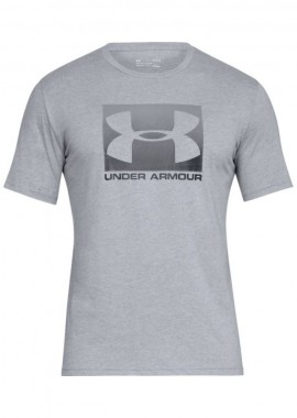 Under armour - Under Armour Boxed Sportstyle Αθλητικό Ανδρικό T-shirt Γκρι με Λογότυπο 1329581-035