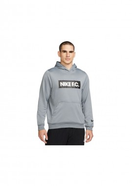 Nike - Nike Football F.C. Libero Ανδρικό Φούτερ με Κουκούλα και Τσέπες Γκρι DC9075-065