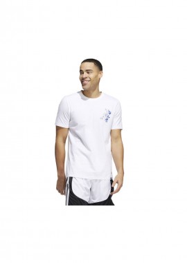 adidas performance - Adidas Skates Ανδρικό T-shirt Λευκό με Στάμπα HL0093