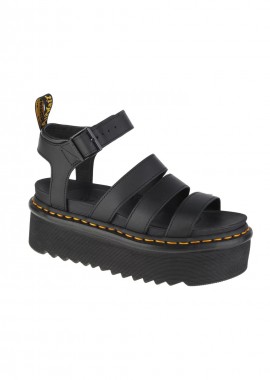 Dr. Martens - Dr. Martens Blaire Quad Black Hydro Δερμάτινα Γυναικεία Σανδάλια σε Μαύρο Χρώμα 27296001