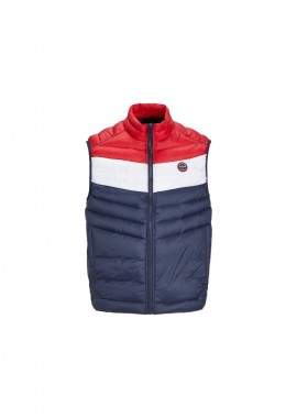Jack & Jones - JackJones Jjespring Bodywarmer Collar Noos M 12258457NavyBlazerWHITETRUEREDBLOC