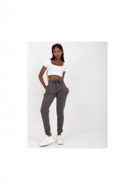 - Dark gray melange basic jogger sweatpants B00505