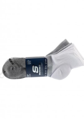 Skechers - Skechers 3pk Mens Qtr Colorbloc Socks S118998GRY