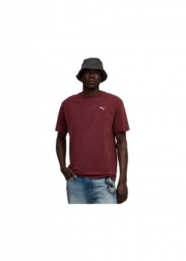 Puma - Puma Ess Elevated Relaxed Wash Tee Burgundy 688048 96