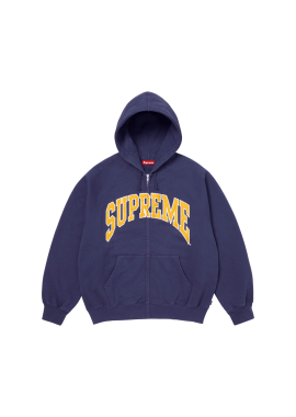 Supreme - Supreme Cracked Raglan Zip Up Hooded Sweatshirt 'Washed Navy' SS26SW81WASHEDNAVY MBS